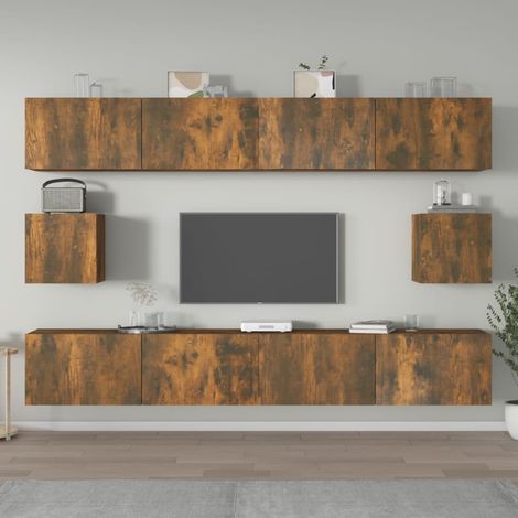 Furniture Limited - Set de muebles de TV 6 pzas madera (1/5)