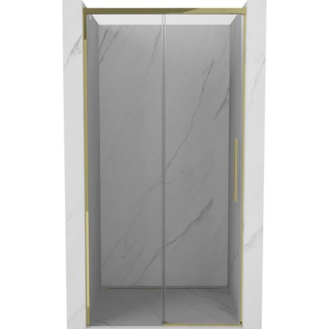 Mexen Rox Schiebetür Dusche 120 cm, transparent, gold - 8C2-120-000-50-00