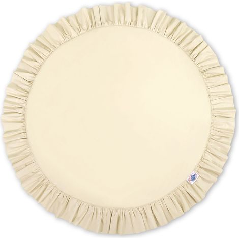 Krabbeldecke mit Rüschen - creme (1/4)