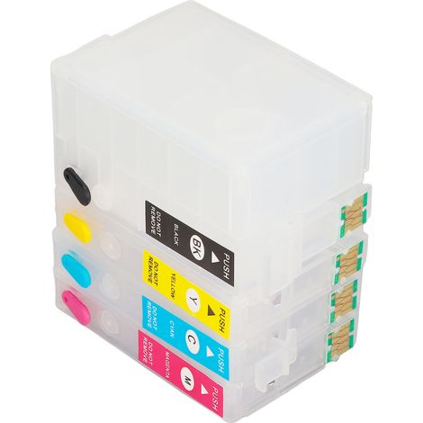 4 Tintenpatronen, 4 Farben, Nachfüllbox für Tintenstrahldrucker, Ersatzzubehör für WorkForce (1/5)