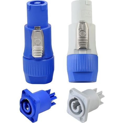 Stück Powercon 3-poliger Einbaustecker (männlich und weiblich) für Bühnenbeleuchtung (1/5)