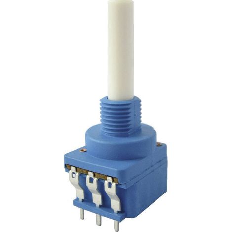 Weltron 002045038258 WSFA202-A2-08-30F1-470K-20%-LIN Potentiomètre rotatif avec interrupteur rotatif mono 0.4 W 470 kΩ