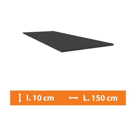 Direct Fenêtres – Plat en PVC gris anthracite 150cm – Profilé à coller pour finition menuiserie – Épaisseur 2.5mm – Résistant aux UV