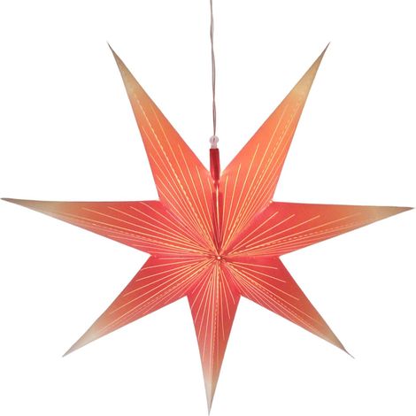 LED Weihnachtsstern 60cm rot weiß Adventsstern Leuchtstern Weihnachtsdeko Deko - rot (1/2)