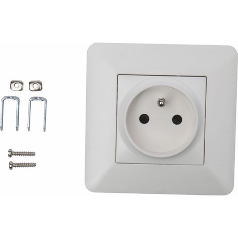 2-polige Steckdose + Erde zum Einbauen Modell Artezo ZENITECH. (1/4)