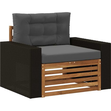 Maison Exclusive - Outdoor Mittelsofa Massivholz Akazie Natur (1/5)