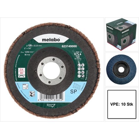 METABO Plateau abrasif à lamelles 125 mm P 80, SP-ZK (1/5)