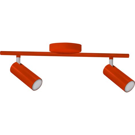 Applique-plafonnier LED 2 spots rouge 9W 3000K Polux (1/4)