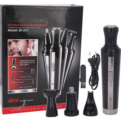 Tondeuse Électrique Multifonction Rechargeable avec Coupe-Barbe et Épilation Nez, Prise UE 220V (1/5)