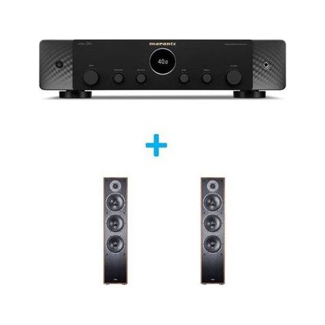 Pack amplificador y altavoces Hi-Fi - MARANTZ - Estéreo 70 + Monitor S70 - Negro - Columnas Nogal - Para audio doméstico