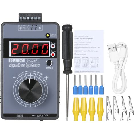 Generatore di segnali corrente-tensione, simulatore analogico programmabile, batteria ricaricabile, DC-1010V, 022mA, ingressi PLC
