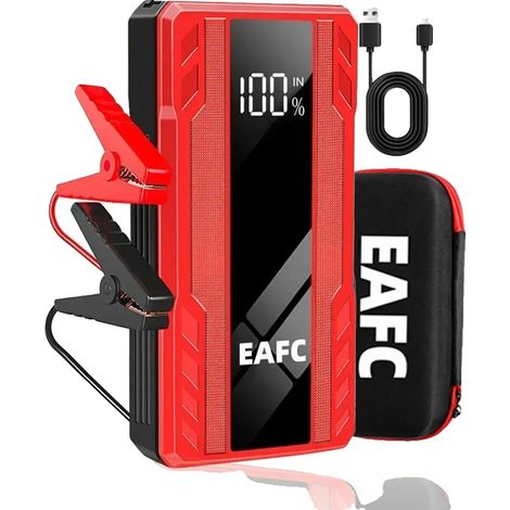 Avviatore, potenza di picco 1000A, funzionalità 3 in 1, 1000A ROSSO (1/2)