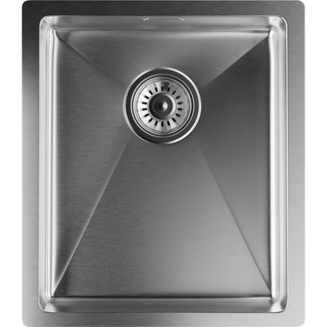 Klarstein Fregadero de cocina TitanSteel de 45 x 39 cm (LxA) de acero inoxidable con superficie resistente a los arañazos y al calor (1/5)
