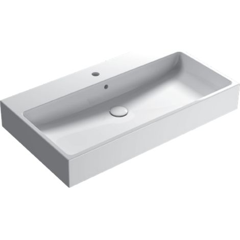 Lavabo en céramique 90x50 cm Globo STONE SCQ92BI  Blanc - Céramique