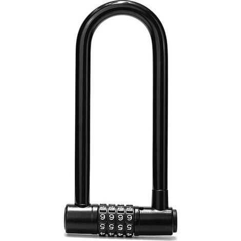 Antivol Velo Code à 4 Chiffres - 18 cm avec Longue Anse - Antivol Vélo Étanche avec Code Réinitialisable - Antivol Trotinette Electrique, Portails, VTT, Sport, École, Hangar et Casiers (1/5)