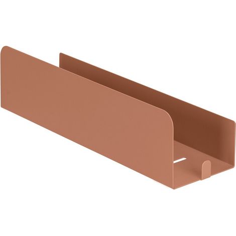 Mensola doccia 30 cm terracotta in acciaio inox senza fori Rea (1/4)