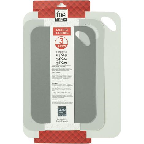 SET 3 TAGLIERI FLESSIBILI - UTENSILI PRATICI E FUNZIONALI PER UNA CUCINA MODE