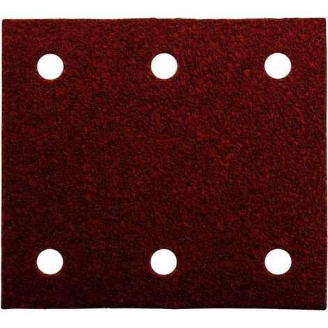 Papier de verre pour bois/métal, 115 x 101 mm, format rectangulaire (10 feuilles, grain 60)