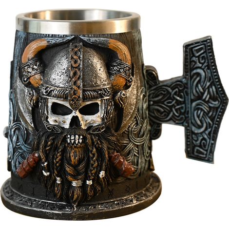 Epischer Becher „Undead Viking“ aus Edelstahl, 550 ml (1/5)