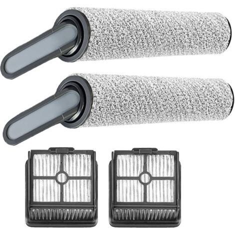 Brush roller + filter for wet and dry vacuum cleaners H12/H12S/H11S, spare parts, accessory set: 2 brush rollers + 2 filters
