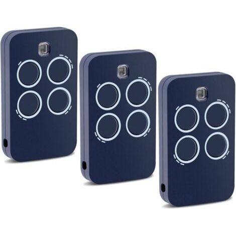 Lot de 3 Télécommande 433.92Mhz 4 Canaux Compatible avec Genius Echo TX4 433 RC, Echo TX2 433 RC, TE443H Bravo