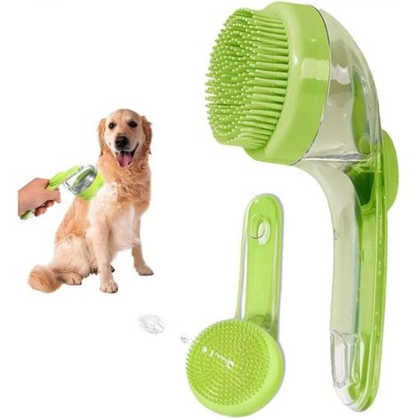 Dog Bath Brush - Soap Brush for Dogs, Soft Grooming Brush, Detangling Brush for Puppies, Cats, and Horses - Hygiene Massage, Cleaning, Dandruff and Fleas