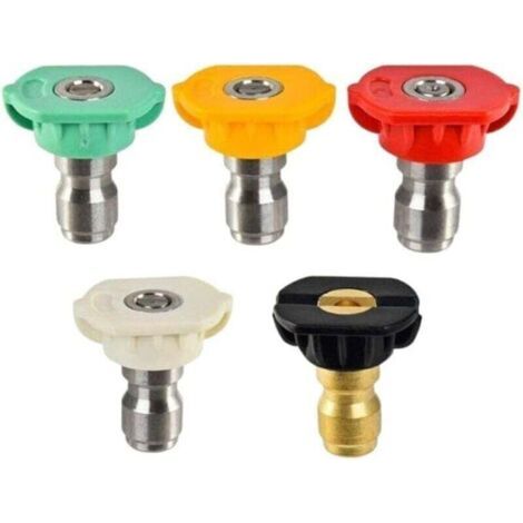 Pack de 5 buses, jet plat, jet droit et mousse pour PRO et DORSAL SPRAYER, Rouge, Orange, Vert, Noir, Blanc (1/3)