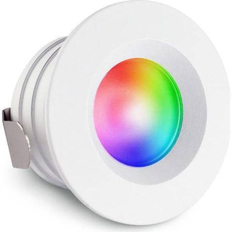 Einbaustrahler Mini flach Torino 3W IP44 durchverbindbar - Lichtfarbe: RGB+2700K - Farbe: weiß RAL 9016 (1/5)