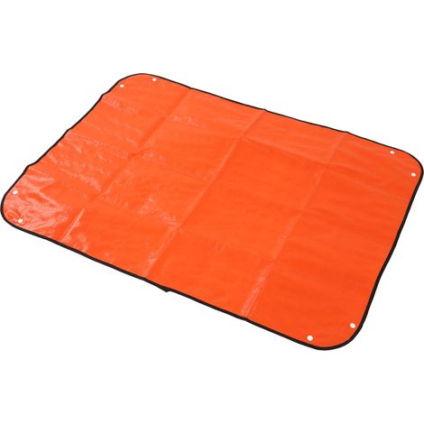 Tapis de rempotage grand format, imperméable et pliable, pour plantes d'intérieur et succulentes, idéal pour le rempotage et la gestion des déchets (orange). (1/5)