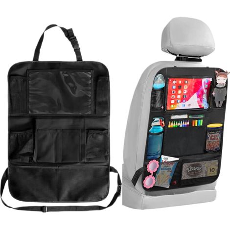 Organisateur Voiture Enfant, Organisateur de Siège de Voiture, Sac Rangement Auto Imperméable en Oxford, Rangement Multi-Poches avec Grande Poche pour Jouet et Livres, Accessoire Auto Intérieur (1/5)