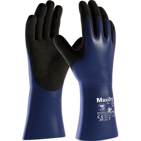 MaxiDry® Plus™ Chemikalienschutz-Handschuhe (56-530), Blau/Schwarz (1/5)
