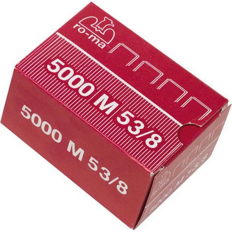 5000PZ PUNTI PER FISSATRICI IN SCATOLA Altissima Penetrazione  Mod. 53/8 mm. 8