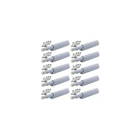 Juego de 10 pestillos magnéticos para puertas con apertura por presión. Pestillos magnéticos para puertas con apertura por presión. Abre y cierra la puerta con una simple pulsación - Crezuo (1/4)