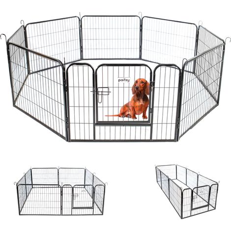 [JAMAIS UTILISÉ] Parc Enclos pour chien chiot et lapin GARDEO80x60x8, 8 panneaux 80X60cm, 2,56M2, modulable, intérieur et extérieur, pliable, garantie 5 ans, Paitsy