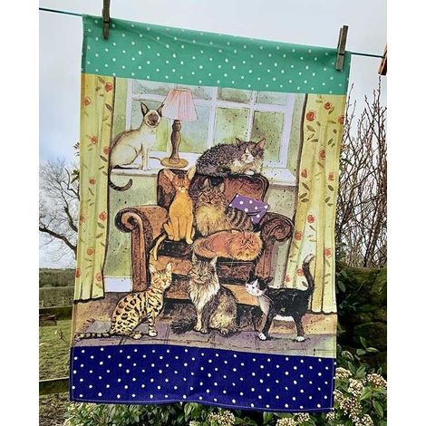 Küchenhandtuch TT33 Haus voller Katzen