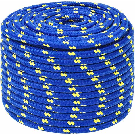 vidaXL Cuerda de barco polipropileno azul 14 mm 100 m (1/2)