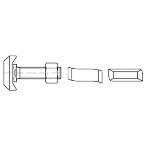 ART 88950 Halfenschr. Typ 50/30 8.8 M 12 x 40 feuerverzinkt tZn S 50 Stk