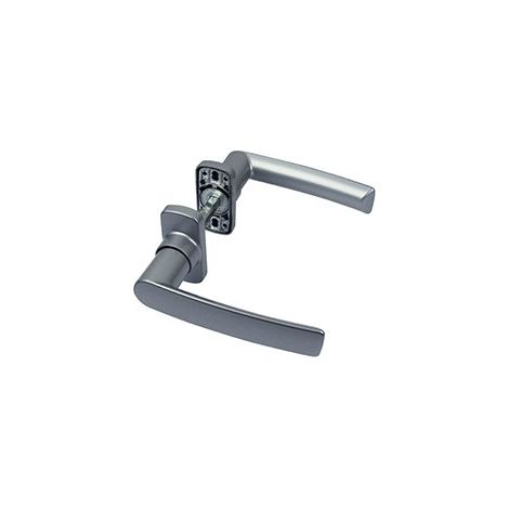 Doppelter Türdrücker Hera FAPIM Quadrat von 8 - Profil 40 bis 55 mm - Silbergrau - 2041IG6
