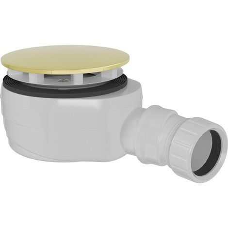Bonde de receveur de douche, dia. 90 mm, DN40, bas, couvercle blanc (1/3)