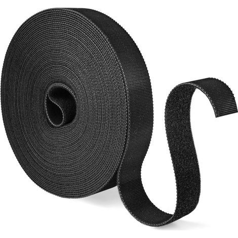 25m×1.5cm Attache Cable Réutilisables Nylon,Rouleau Scratch Serre Cable Adhésif Puissant Noir,Sangle Scratch Pour Rangement Cable,Attache Cable Scratch Cable Pour à La Maison et Au Bureau (1/4)