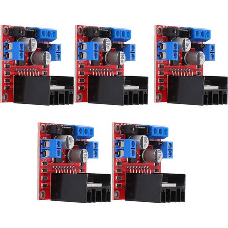 5 Stück Motortreibermodul Antriebssteuerung Dual-H-Brückenplatine L298N für Schrittmotoren (1/5)