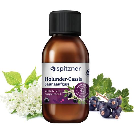 Spitzner Saunaaufguss Holunder-Cassis 125 ml Wellness Sauna Aufguss Wellnessaufguss