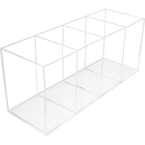 Boîte de rangement pour accessoires de bureau, design élégant et moderne, porte-stylo transparent, convient aux bureaux, dortoirs, salles de bains, cuisines, boîte de rangement multifonctionnelle, fab (1/5)