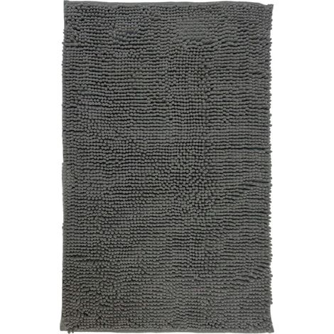 Tapis de bain en microfibre gris 80x50 cm
