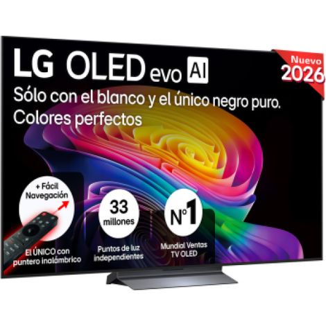 Tv Lg Oled 55" Oled55c66lb Uhd 4k Smart Wifi Webos 26 Ia 120hz 4xhdmi 2xusb Antirreflejos Pro 98.9% Mando único (1/2)