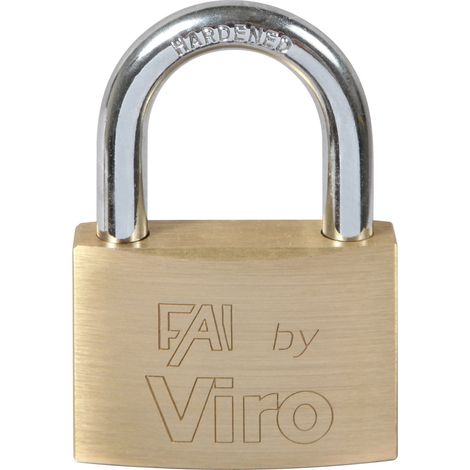Viro Fai art 556 lucchetto rettangolare 60 mm con arco in acciaio 2 chiavi (1/2)
