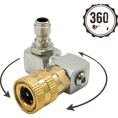 Pistola de hidrolavadora de alta presión, rotación de 360°, 3500 PSI, acoplamiento (1/2)