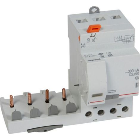 Bloc différentiel adaptable à vis DX³ pour disjoncteur 1 module par pôle - 4P 400V - 63A - typeF 300mA - LEGRAND