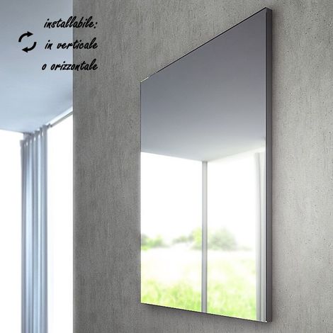 Specchio rettangolare 60X80 reversibile filo lucido