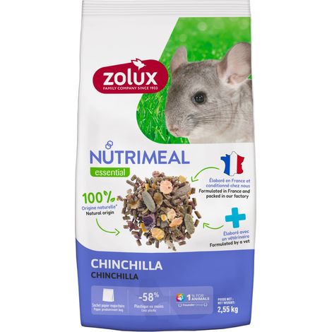 Aliment composé pour Chinchilla Nutrimeal sac de 2.55 kg - zolux (1/2)
